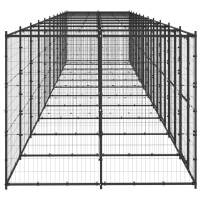 Produktbild för Hundgård för utomhusbruk stål 26,62 m²