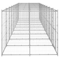 Produktbild för Hundgård för utomhusbruk galvaniserat stål 21,78 m²