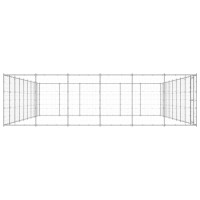 Produktbild för Hundgård för utomhusbruk galvaniserat stål 65,34 m²