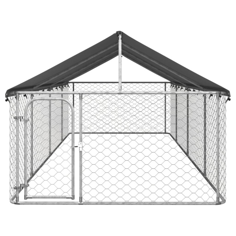 Produktbild för Hundgård med tak för utomhusbruk 600x200x150 cm