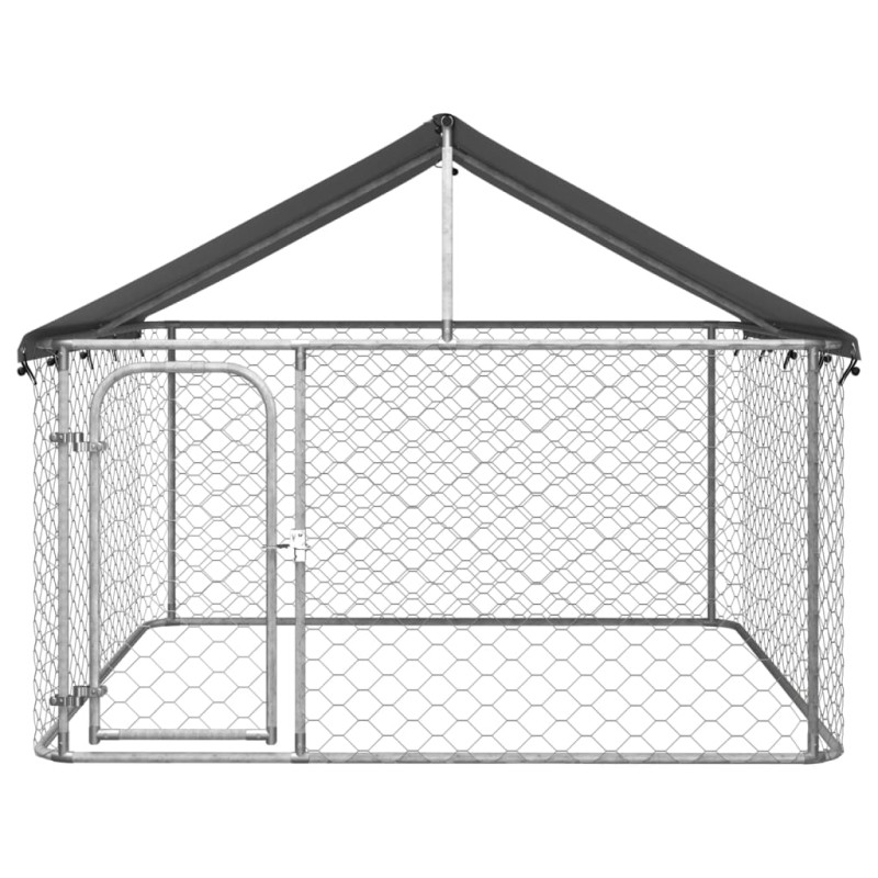 Produktbild för Hundgård med tak för utomhusbruk 200x200x150 cm
