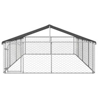 Produktbild för Hundgård för utomhusbruk med tak 600x300x150 cm