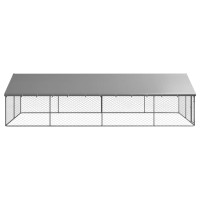 Produktbild för Hundgård för utomhusbruk med tak 600x300x150 cm