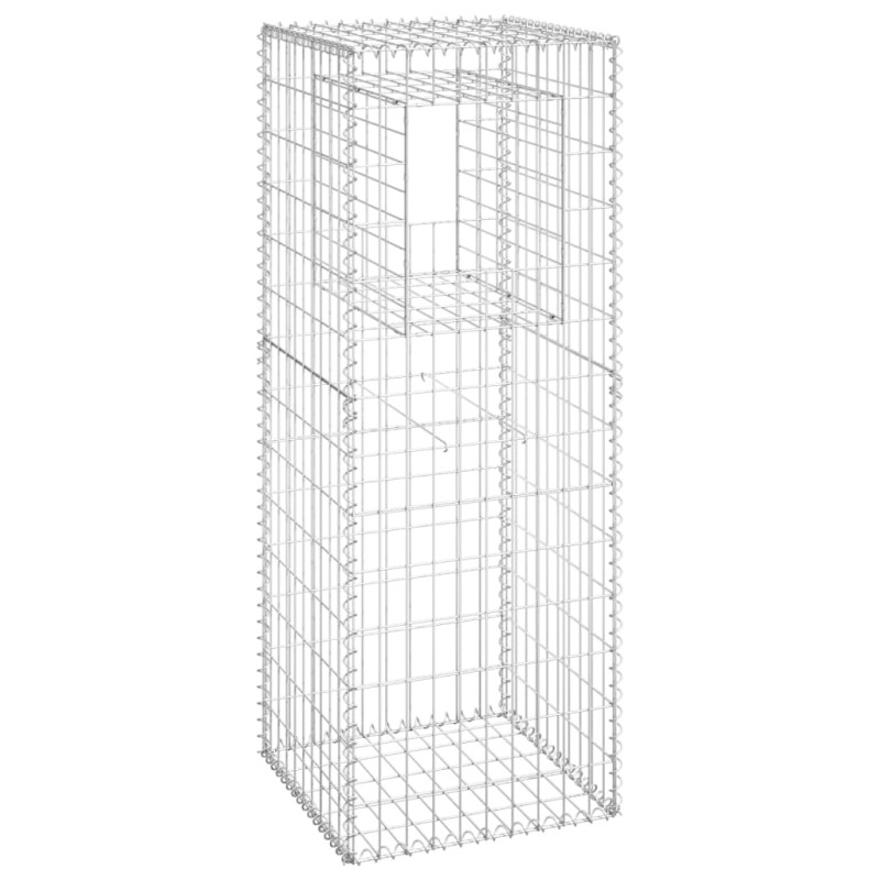 Produktbild för Gabionkorg stolpform 50x50x140 cm järn