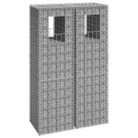 Miniatyr av produktbild för Gabionkorgar 2 st stolpformade 40x40x140 cm järn