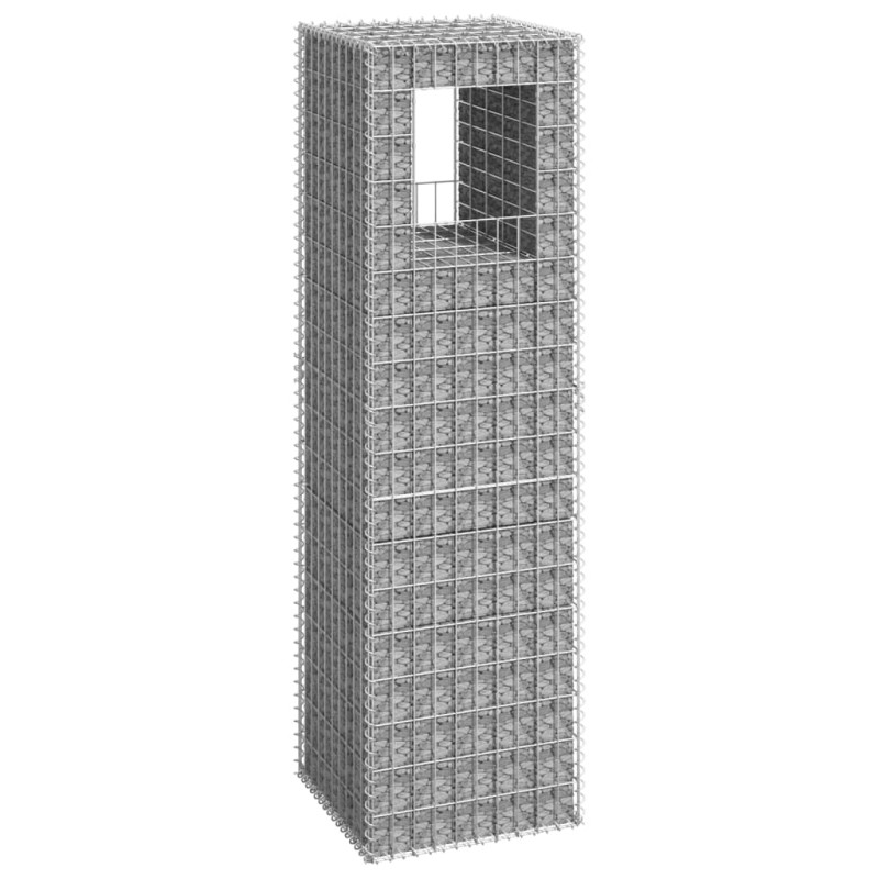 Produktbild för Gabionkorg stolpform 50x50x180 cm järn