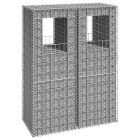 Miniatyr av produktbild för Gabionkorgar 2 st stolpformade 50x50x140 cm järn