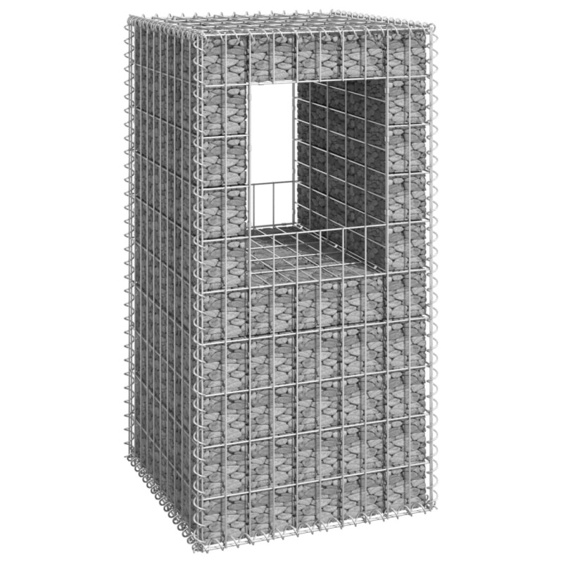 Produktbild för Gabionkorg stolpform 50x50x100 cm järn
