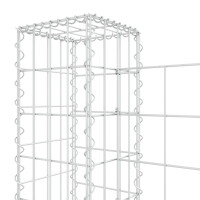 Miniatyr av produktbild för U-formad gabionkorg med 6 stolpar järn 620x20x100 cm