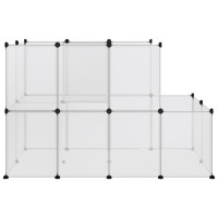 Produktbild för Smådjursbur transparent 142x74x93 cm PP och stål