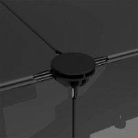 Produktbild för Smådjursbur svart 143x107x93 cm PP och stål