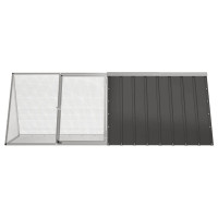 Produktbild för Kaninbur antracit 201,5x80,5x71 cm galvaniserat stål