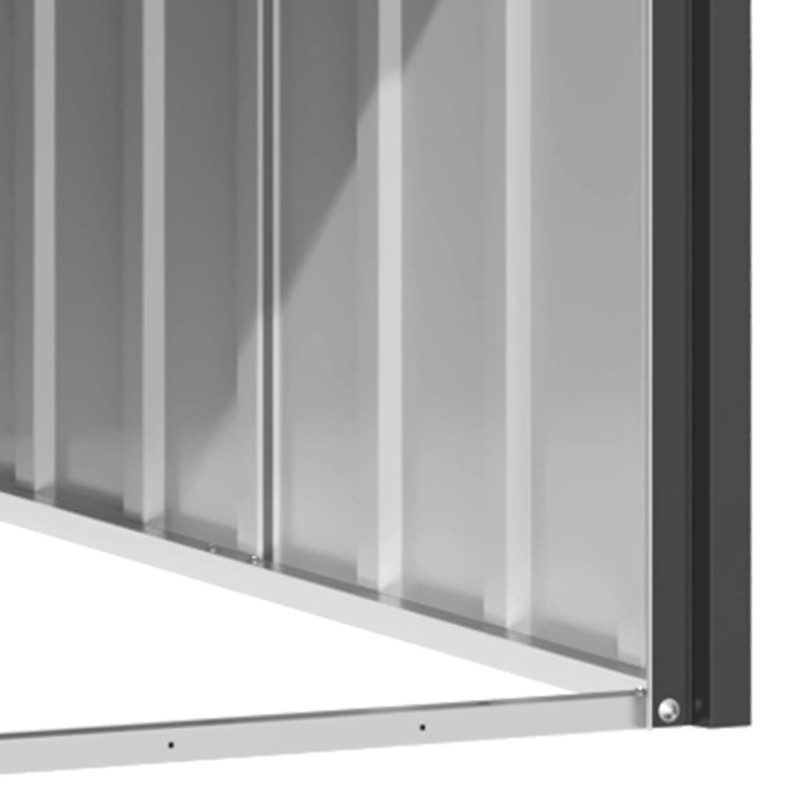Produktbild för Hundgård antracit 116,5x153x81,5 cm galvaniserat stål
