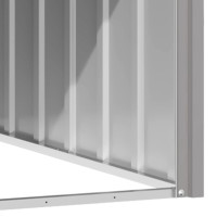 Miniatyr av produktbild för Hundgård grå 116,5x103x81,5 cm galvaniserat stål