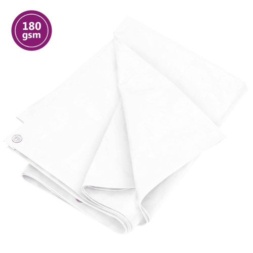 vidaXL Presenning 180 g/m² 8x10 m vit HDPE