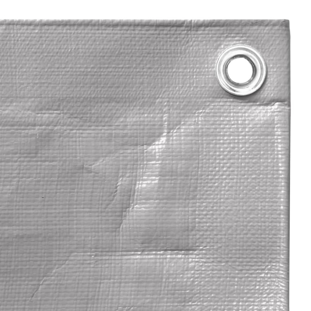 Produktbild för Presenning 260 g/m² 8x10 m grå HDPE
