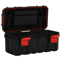 Produktbild för Verktygslåda svart och röd 55x28x26,5 cm