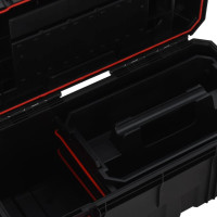 Produktbild för Verktygslåda svart och röd 55x28x26,5 cm