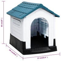 Produktbild för Hundkoja blå 57x68x66 cm polypropylen