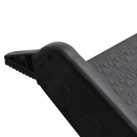 Produktbild för Hopfällbar hundramp svart 153x40x12,5 cm plast