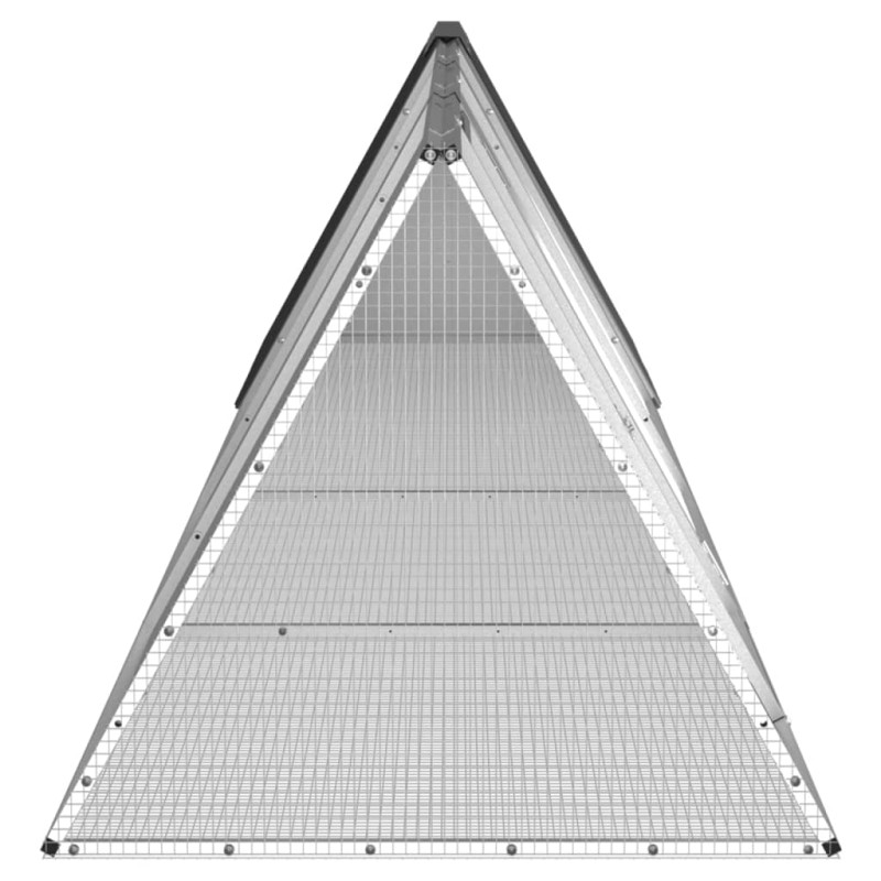 Produktbild för Kaninbur antracit 403,5x80,5x71 cm galvaniserat stål