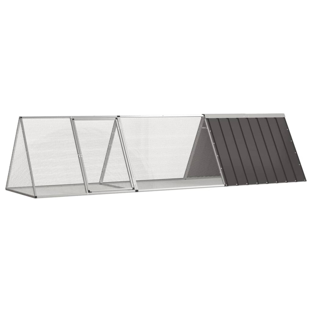 Produktbild för Kaninbur antracit 302,5x80,5x71 cm galvaniserat stål