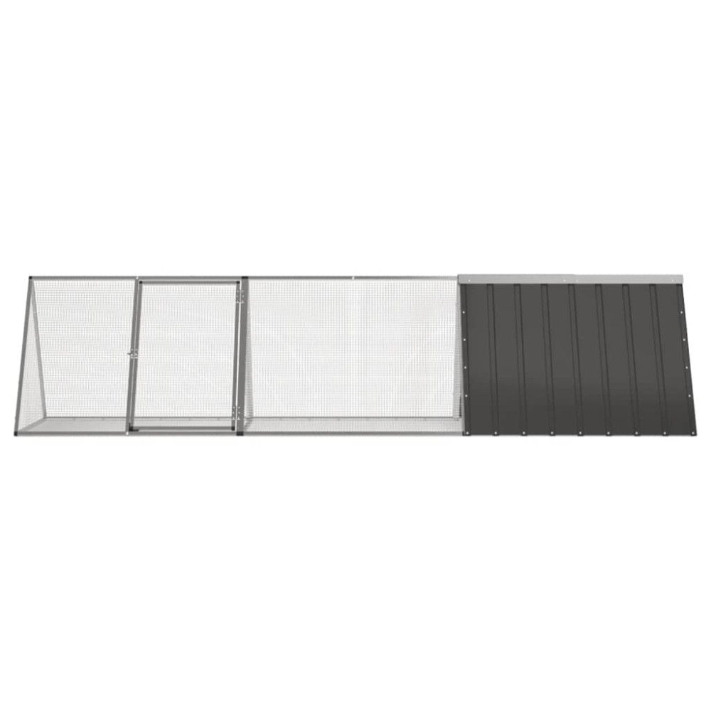 Produktbild för Kaninbur antracit 302,5x80,5x71 cm galvaniserat stål