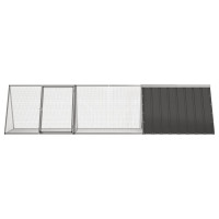 Produktbild för Kaninbur antracit 302,5x80,5x71 cm galvaniserat stål