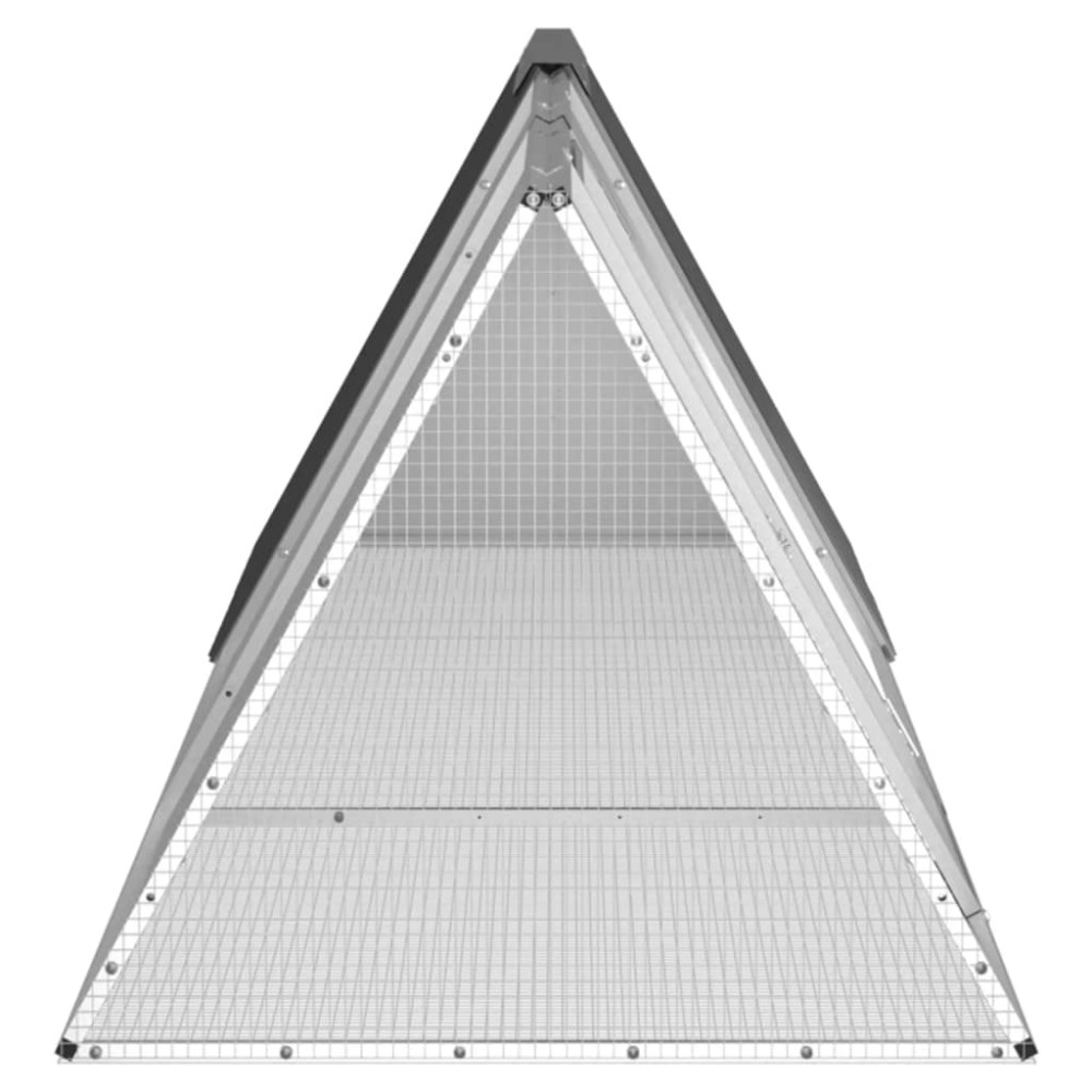 Produktbild för Kaninbur antracit 302,5x80,5x71 cm galvaniserat stål