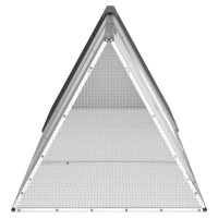 Produktbild för Kaninbur antracit 302,5x80,5x71 cm galvaniserat stål