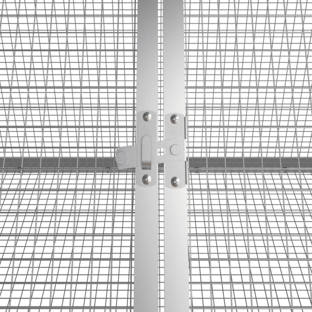 Produktbild för Kaninbur antracit 302,5x80,5x71 cm galvaniserat stål