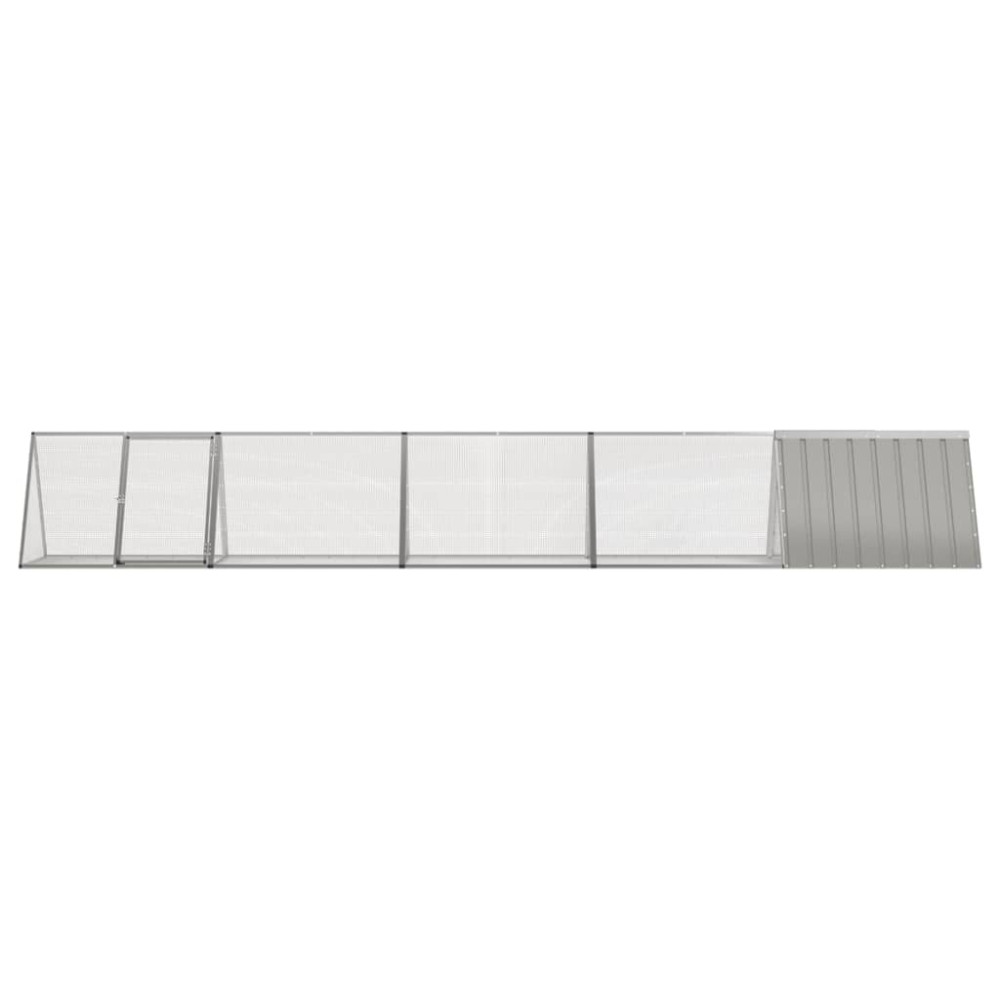 Produktbild för Kaninbur grå 504,5x80,5x71 cm galvaniserat stål