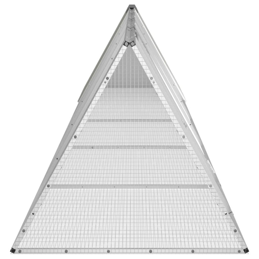Produktbild för Kaninbur grå 504,5x80,5x71 cm galvaniserat stål
