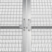 Produktbild för Kaninbur grå 403,5x80,5x71 cm galvaniserat stål
