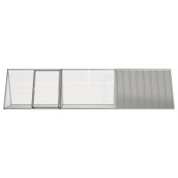 Produktbild för Kaninbur grå 302,5x80,5x71 cm galvaniserat stål