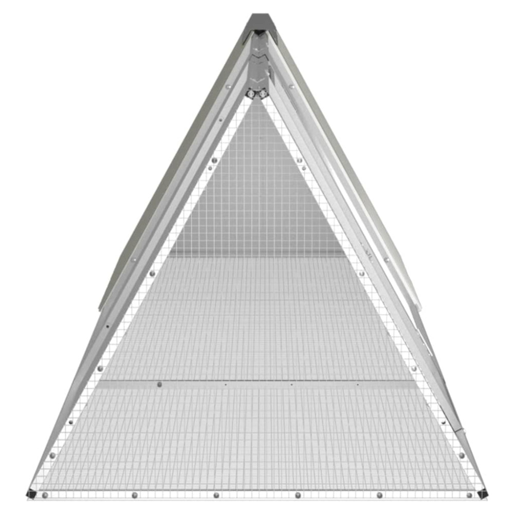 Produktbild för Kaninbur grå 302,5x80,5x71 cm galvaniserat stål