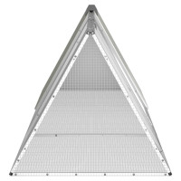 Produktbild för Kaninbur grå 302,5x80,5x71 cm galvaniserat stål