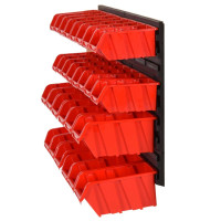 Produktbild för Sortimentslådor 30 delar svart och röd 77x39 cm polypropen