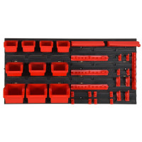 Produktbild för Sortimentslådor 35 delar svart och röd 77x39 cm polypropen