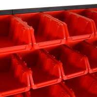 Produktbild för Sortimentslådor 35 delar svart och röd 77x39 cm polypropen