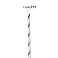 Produktbild för Båtlina vit 4 mm 50 m polypropylen