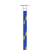 Produktbild för Båtlina blå 2 mm 25 m polypropen