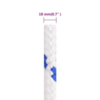 Produktbild för Rep vit 18 mm 100 m polypropylen