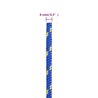 Produktbild för Båtlina blå 8 mm 250 m polypropen