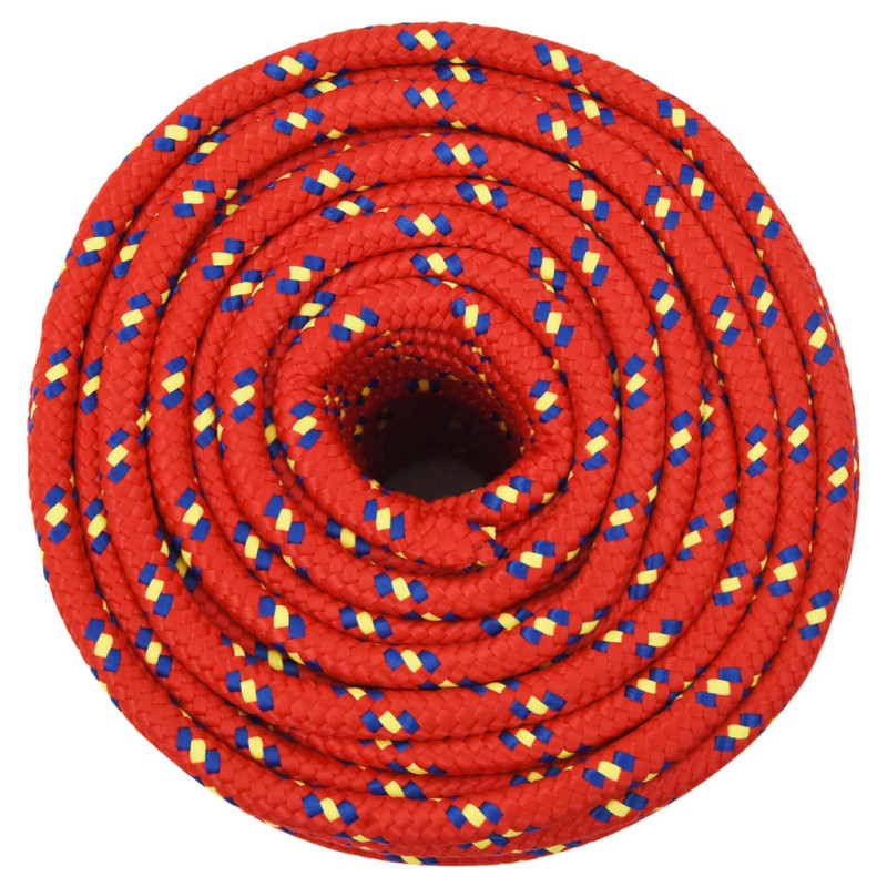 Produktbild för Båtlina röd 12 mm 100 m polypropen