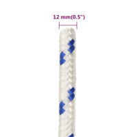 Produktbild för Båtlina vit 12 mm 25 m polypropylen