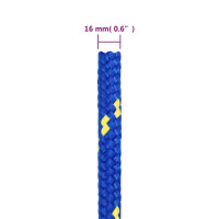 Produktbild för Båtlina blå 16 mm 25 m polypropen