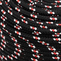Produktbild för Båtlina svart 6 mm 250 m polypropylen