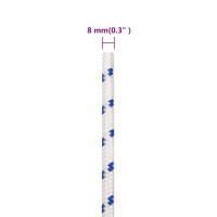 Produktbild för Båtlina vit 8 mm 25 m polypropylen