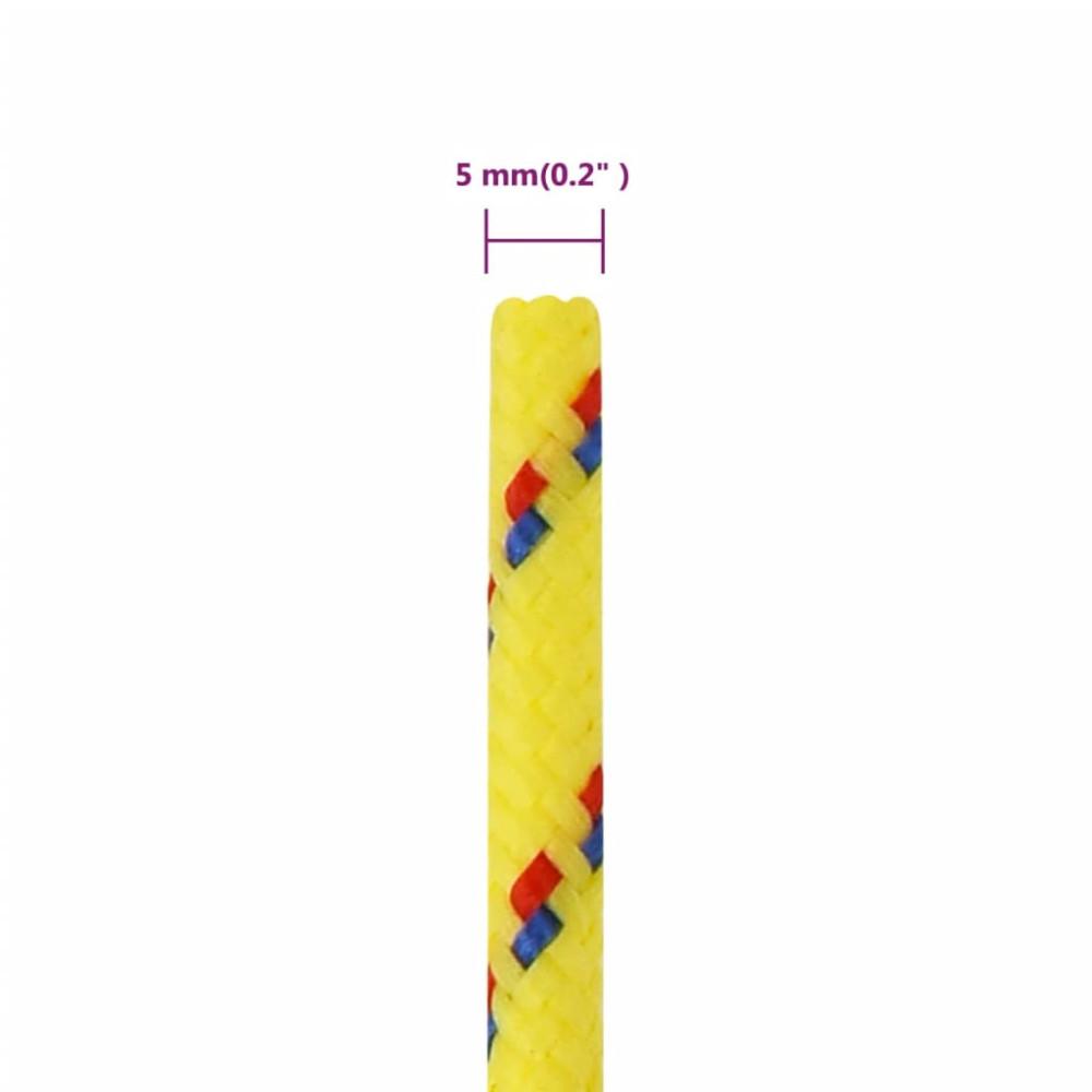 Produktbild för Båtlina gul 5 mm 25 m polypropen